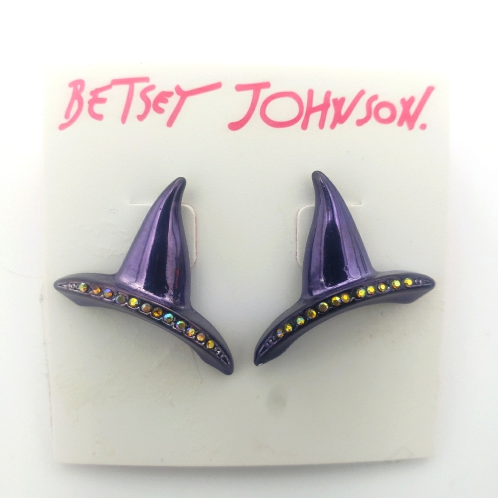 💃Betsey Johnson🧙‍♂️Witch Hat Earrings